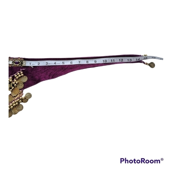 Bellylady set of 2 Belly dance skirt gold coin hip scarf with rhinestones - Picture 13 of 16